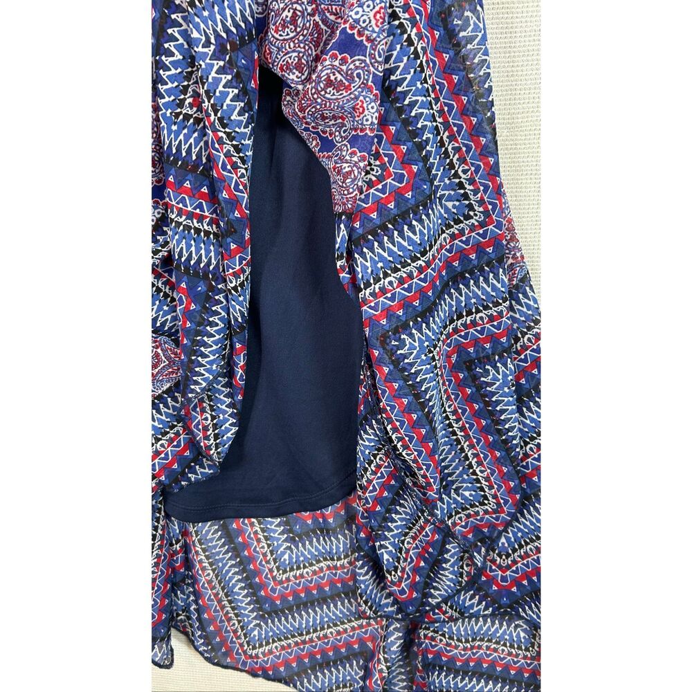 Rabbit Rabbit Rabbit Designs Boho Paisley Cold Shoulder Ruffle Midi Dress Size 8 - Picture 11 of 11